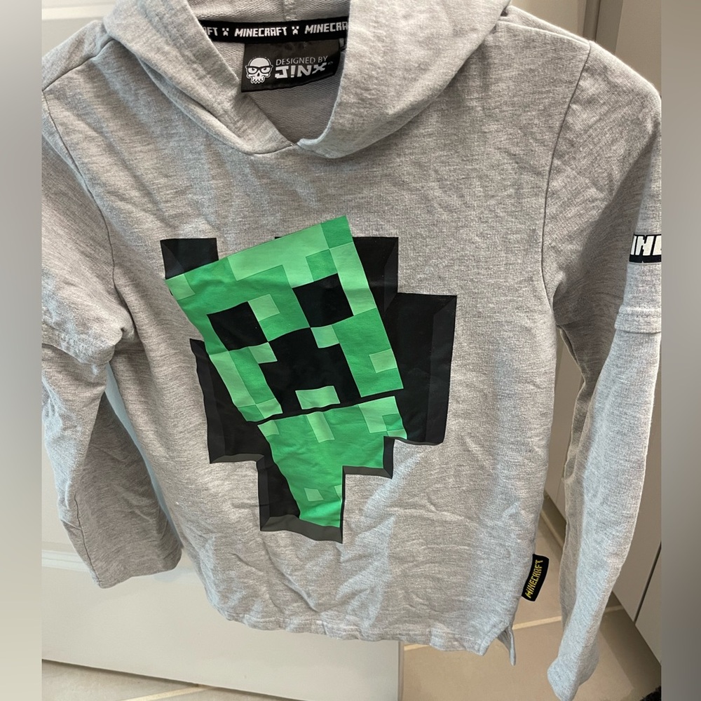 Boys Minecraft Creeper Long Sleeve Shirt Hoodie
